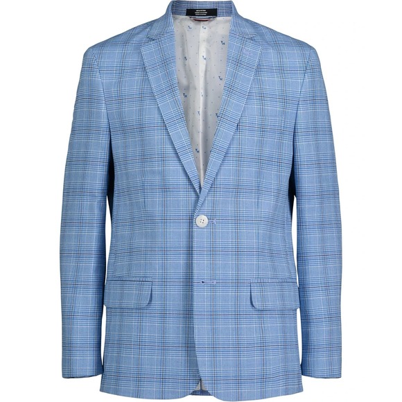 Tommy Hilfiger Boys End-on-End Stretch Glen Plaid Suit Jacket Size 18 $125